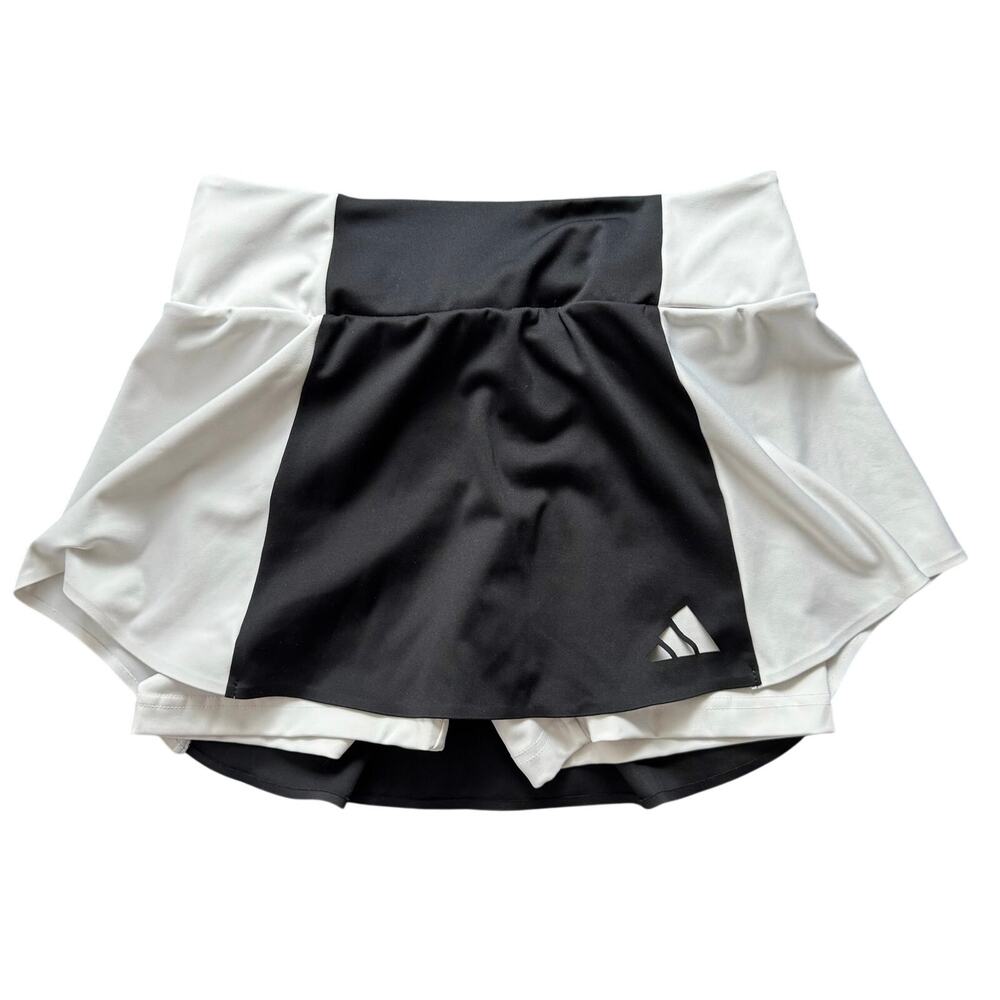Adidas Color Block Tennis Skirt Black White Size S